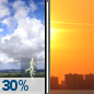 Tuesday: Chance Showers And Thunderstorms then Mostly Sunny