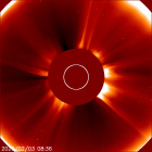 Latest LASCO C2 image of the Sun
